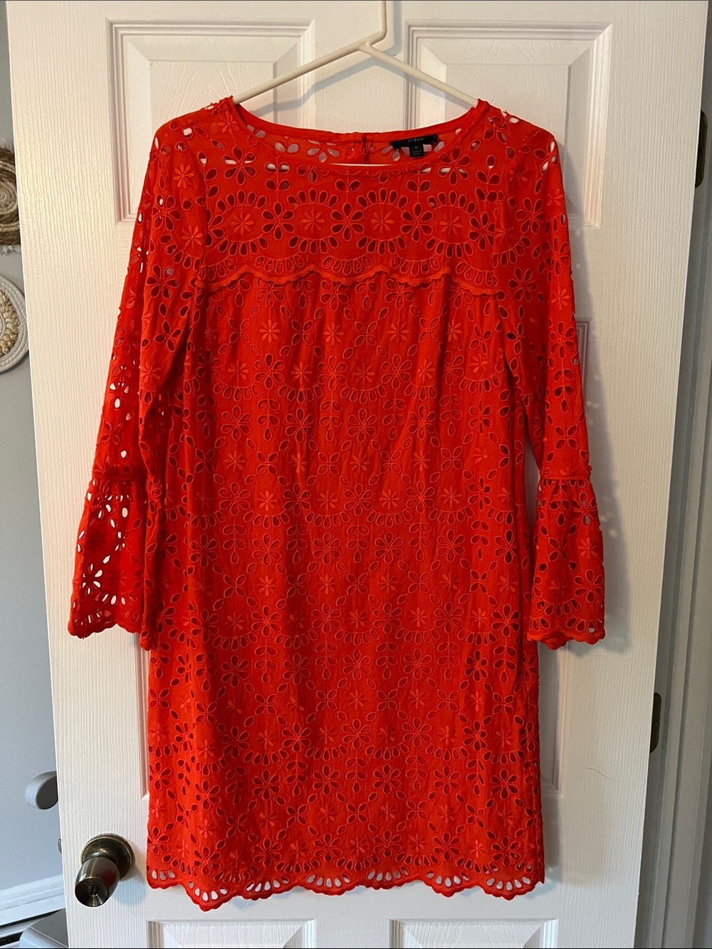 *FINAL OFFER* J. Crew Bright Coral Eyelet Lace Mini Dress